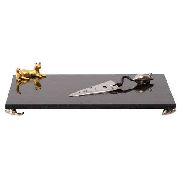 Cat & Mouse Large Cheese Board w/ Knife