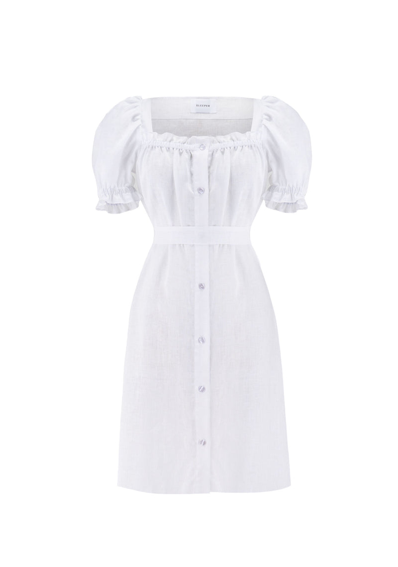 Brigitte Mini Dress in White