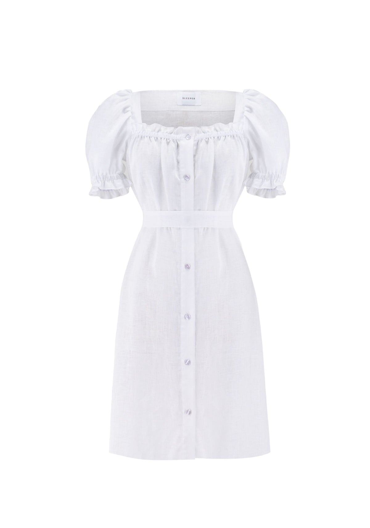 Brigitte Mini Dress in White