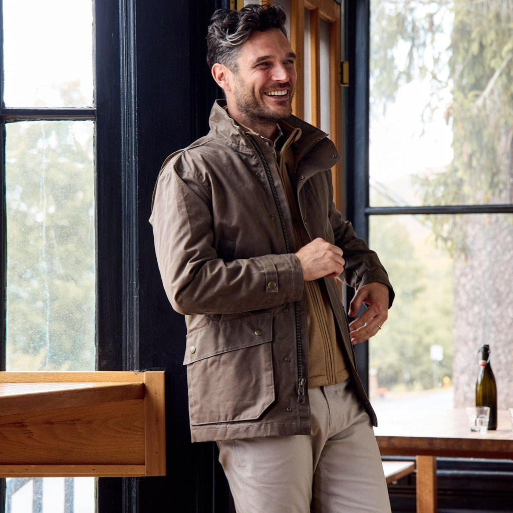 the long haul jacket in tobacco waxed canvas Taylor Stitch front design TAYLOR STITCH Long Haul Jacket