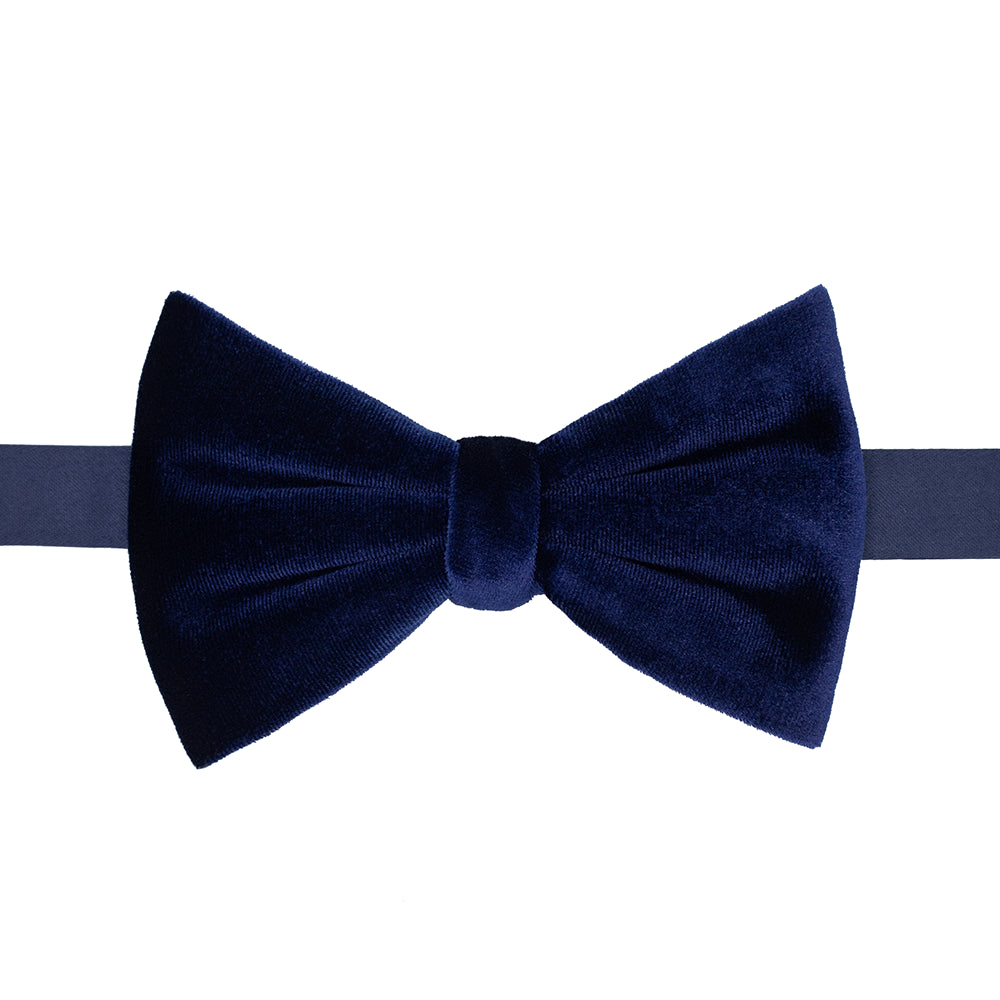 Navy Velvet Bow Tie