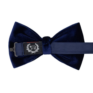 Navy Velvet Bow Tie