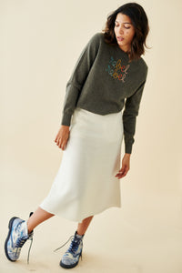 A-Line Cashmere Skirt