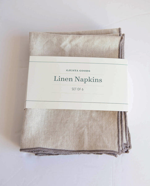 Cornflower Blue Linen Napkins - set of 6