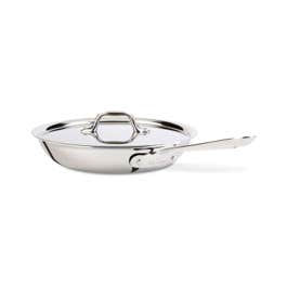 D3 Stainless 3-ply Bonded Cookware, Fry Pan with lid, 10 inch