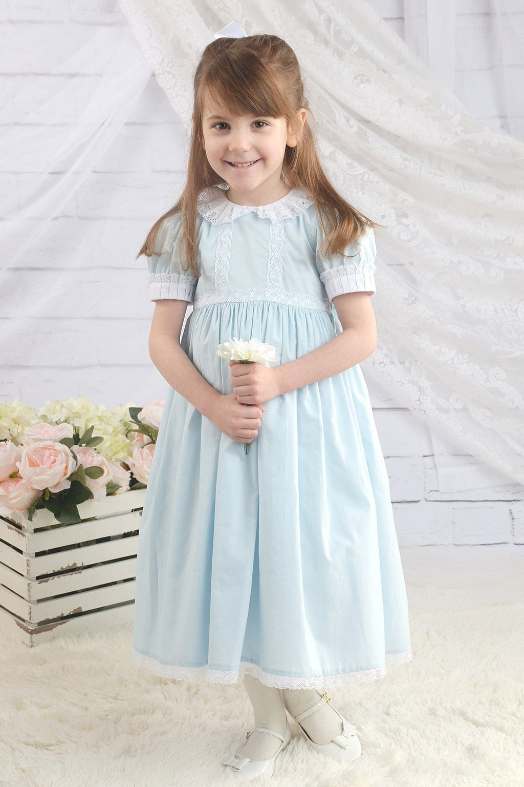 Blue Heirloom dress for girls, classic Girls dresses 3T Blue Heirloom dress for girls, classic Girls dresses 3T