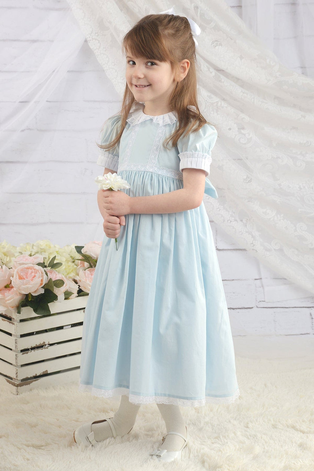 Blue Heirloom dress for girls, classic Girls dresses 3T Blue Heirloom dress for girls, classic Girls dresses 3T