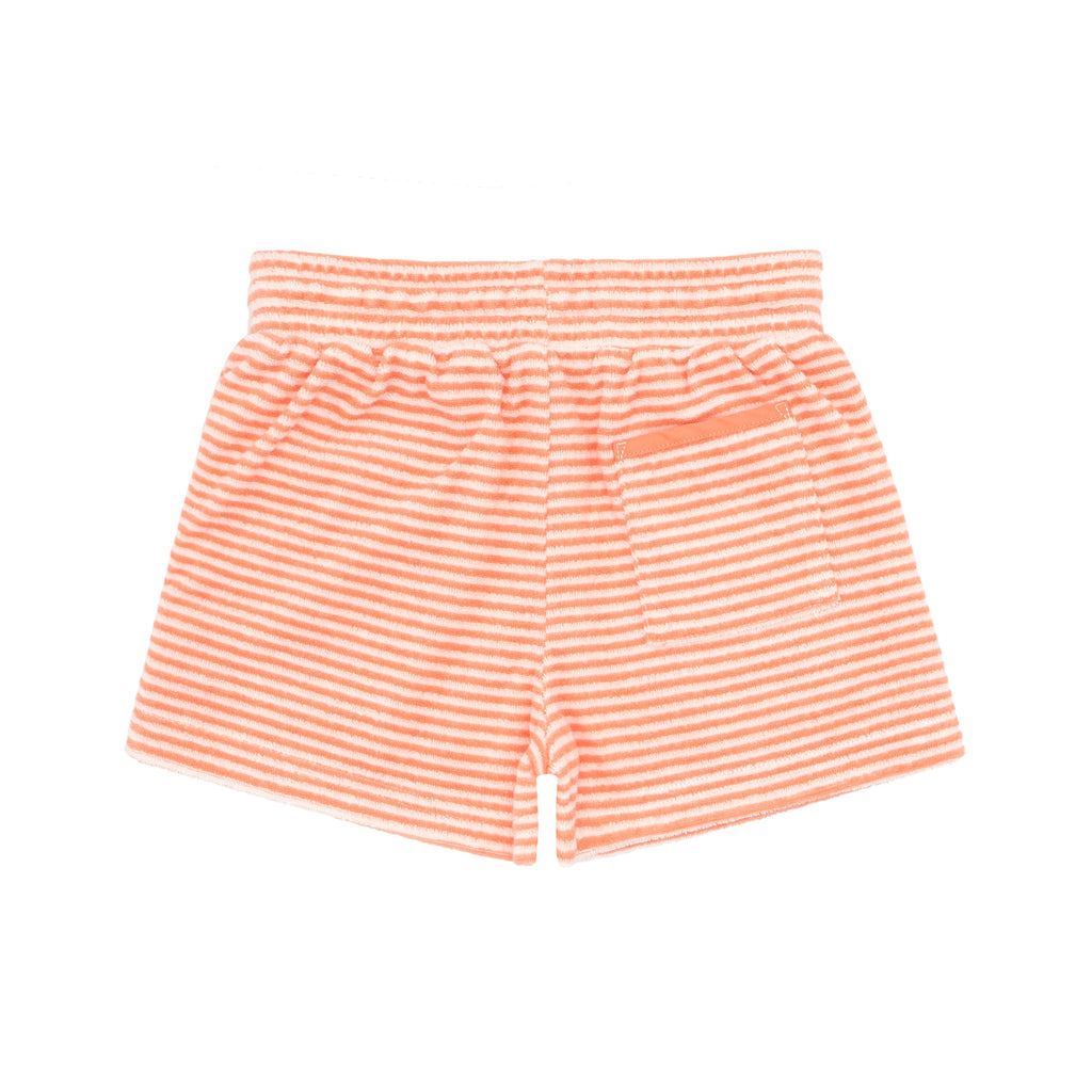 Boys Calypso Coral Stripe French Terry Short