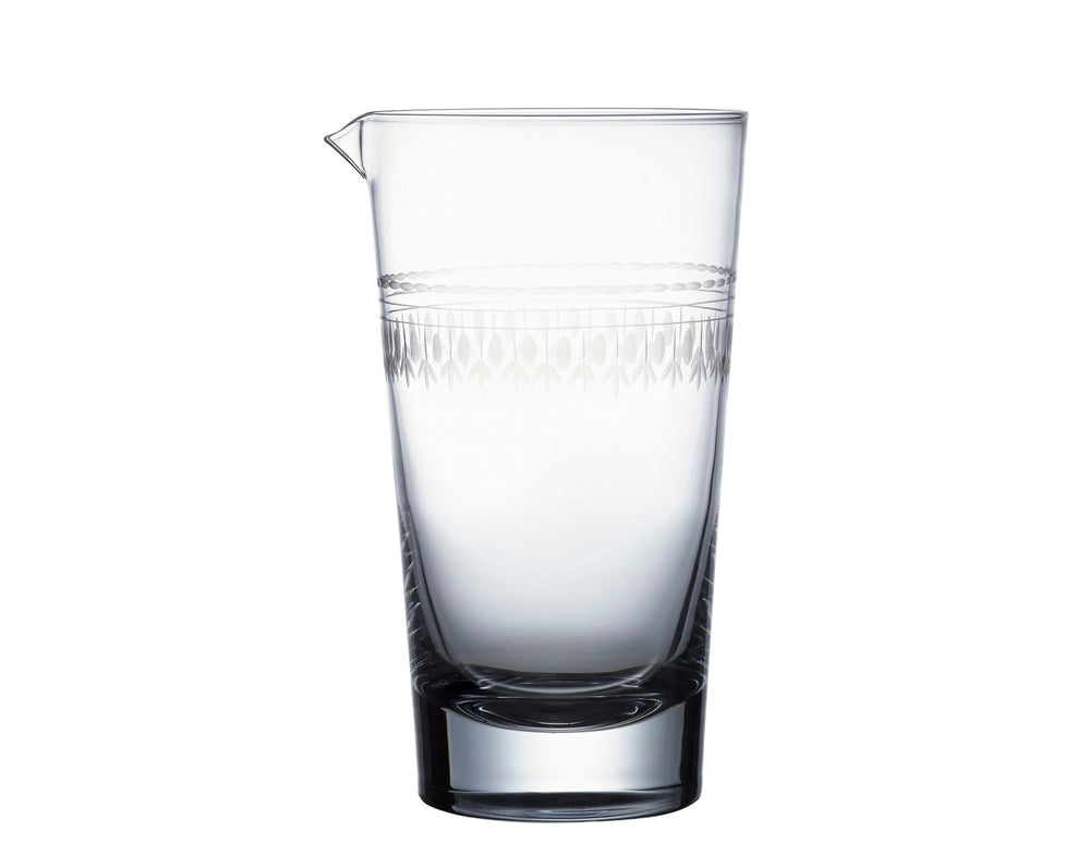 Mixing Glass With Ovals Design