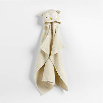 Bear Organic Waffle Hooded Baby Towel