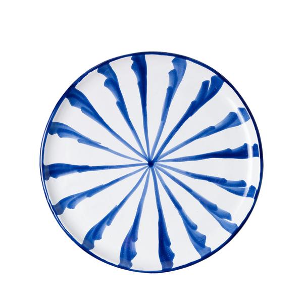 Casa Azul Salad Plate With Candy Cane Stripes