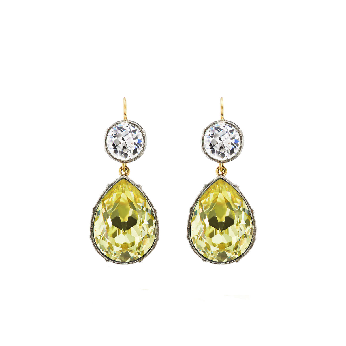 OTM Exclusive: Round and Pear Paste Drop Earrings