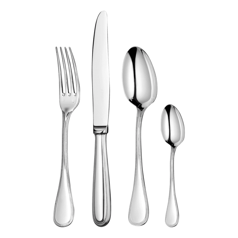 5-Piece Stainless Steel Flatware Set Steel Perles