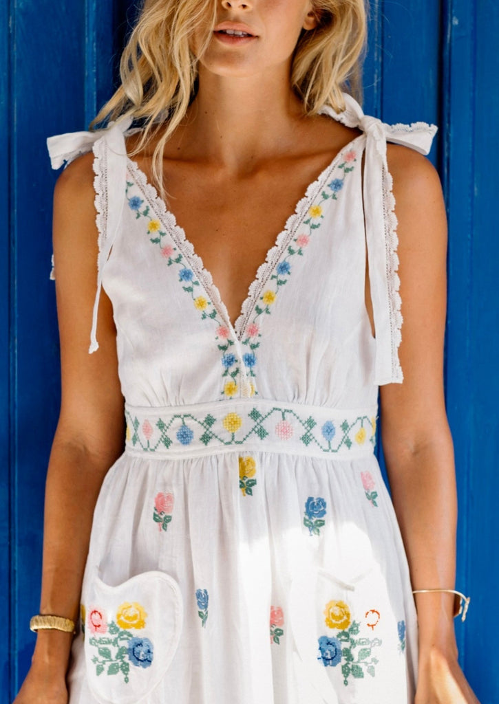Cross Stitch Embroidered Amour Dress