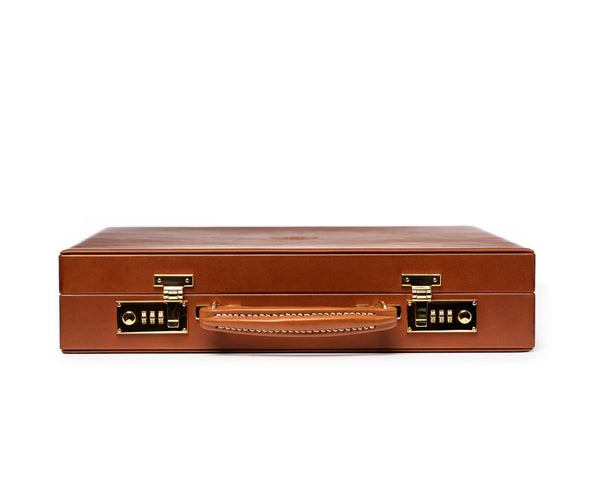 Poker Set No. 241 | Chestnut Leather Game | Ghurka | Over The Moon