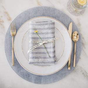 George Gray Stripe Napkin Set