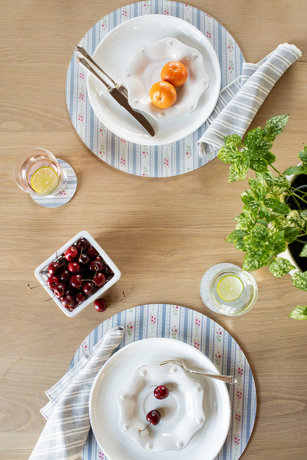 James Vintage Floral Stripe Placemat