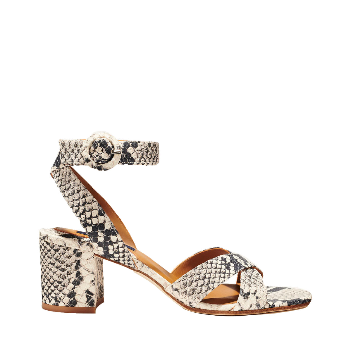 The City Sandal in Python Embossed