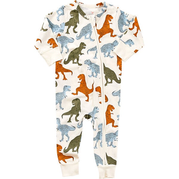 Baby Organic Romper, Multi T-Rex