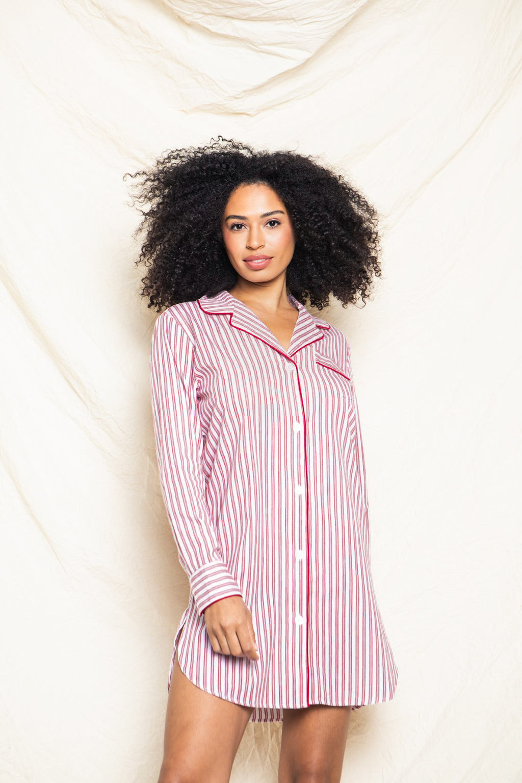 Women’s Antique Red Ticking Nightshirt