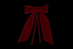 Burgundy Velvet Napkin Bows, Set of 4