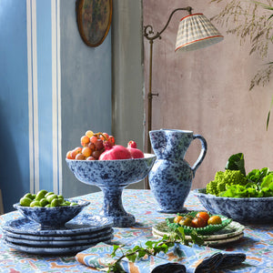 Speckled Fruit Stand in Blue