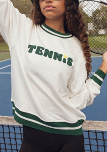 Tennis Sweatshirt in Cream