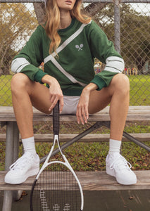 Tennis Lines Sweatshirt in Green