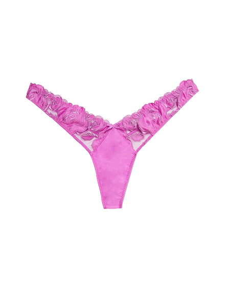 Rose Logo Embroidery Thong | Fleur du Mal | Over The Moon