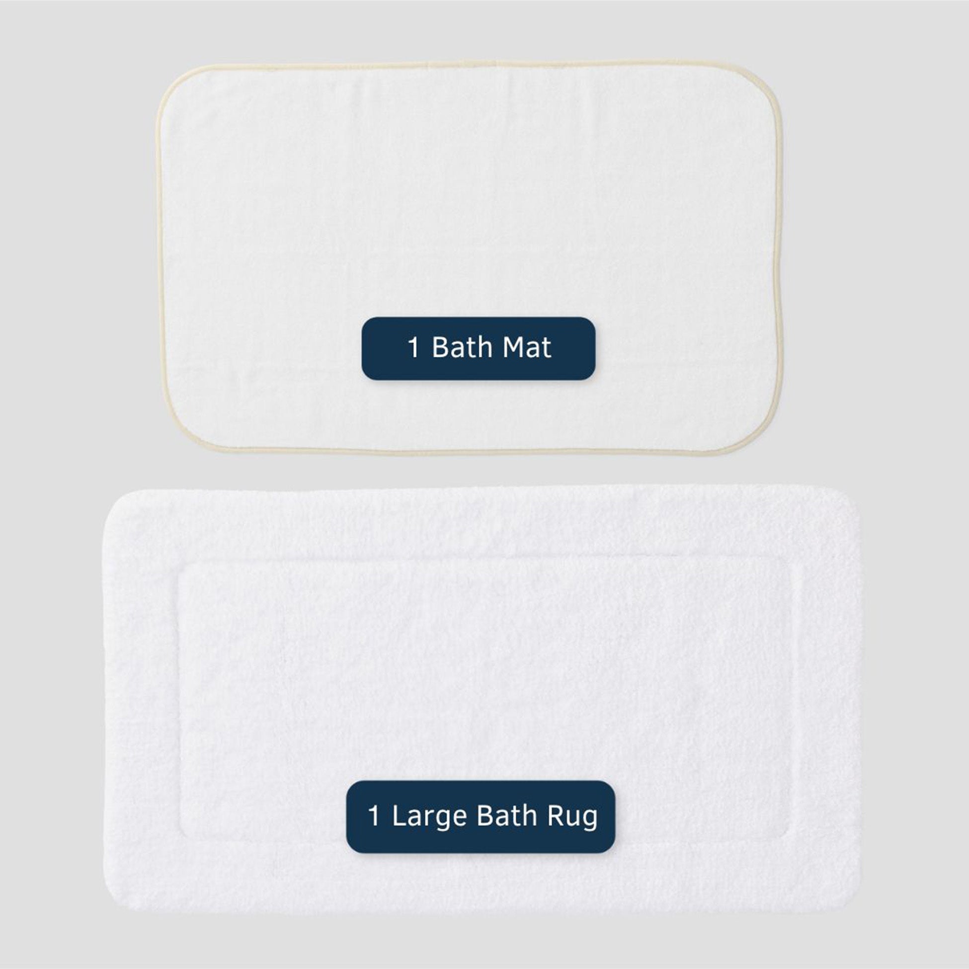 Bath Mat Bundle - Sand on White