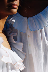 Scalloped nightgown edge detail