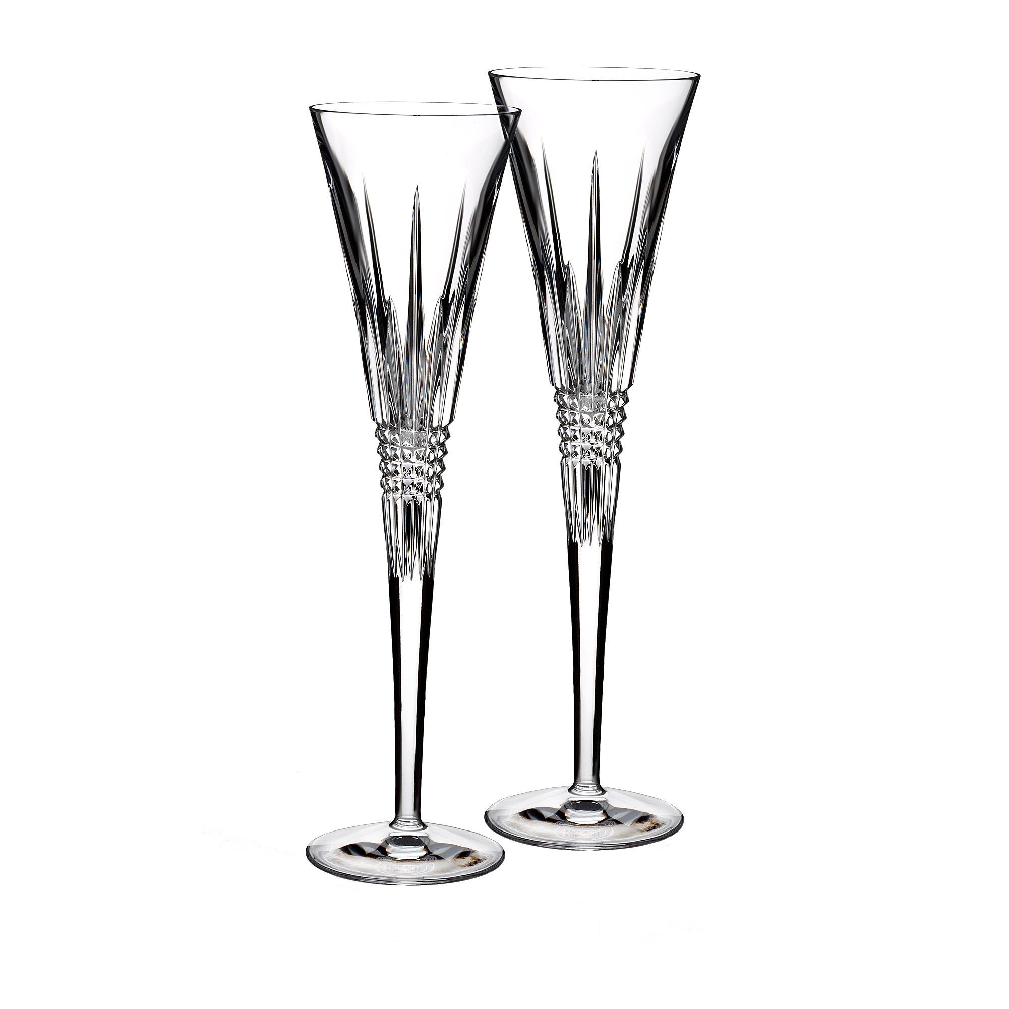 Lismore Diamond Toasting Flute, Pair