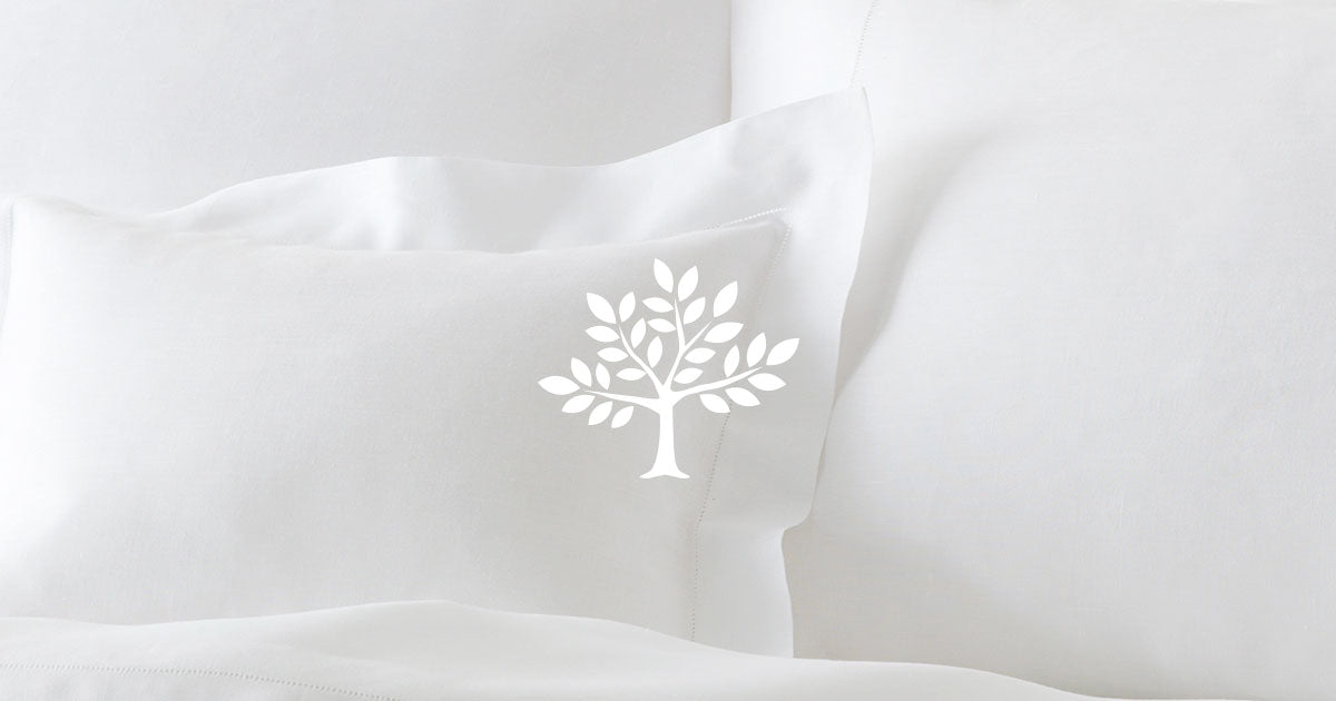 Bel Tempo Pillowcase - Pair in Blue with BPM monogram