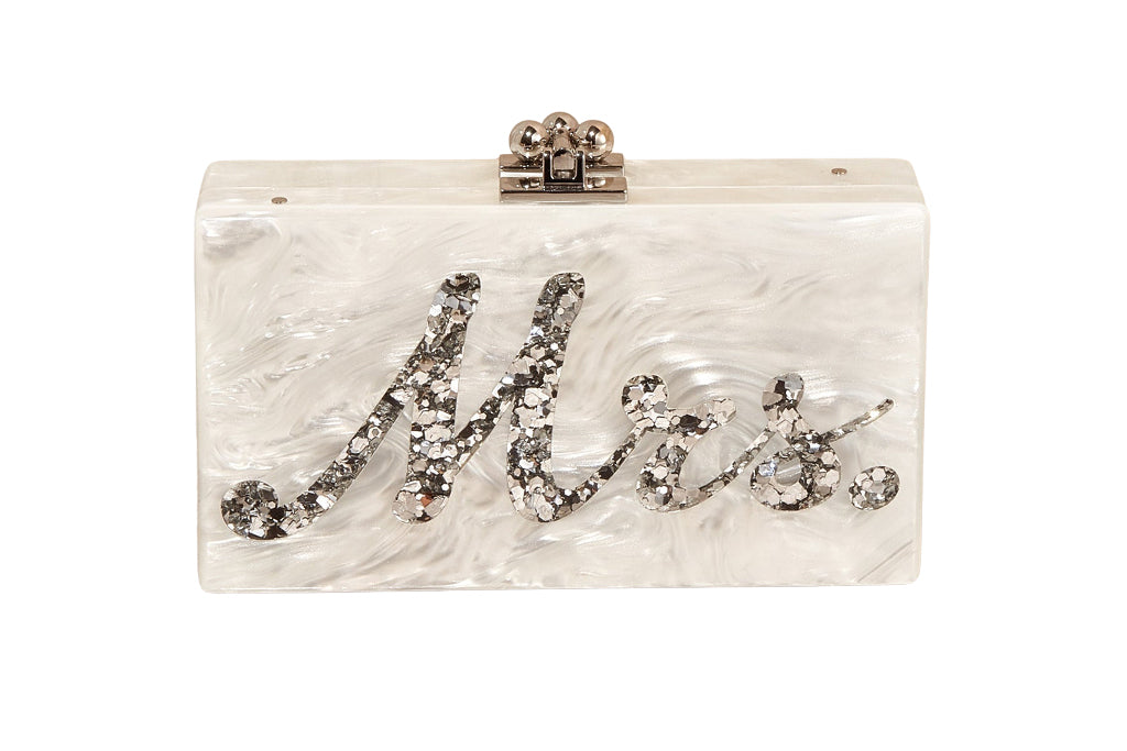 Slim Jean Mrs. Clutch in Silver Confetti