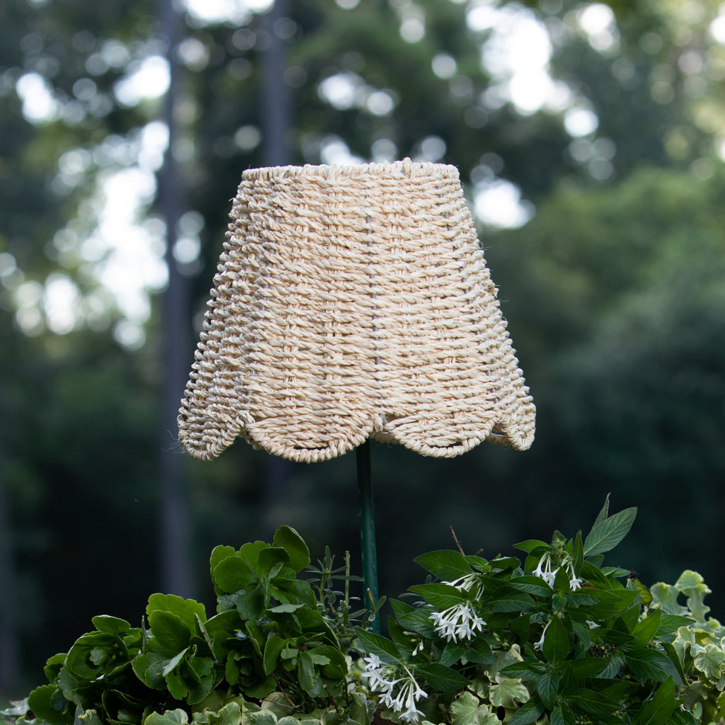 Scalloped Lampshade in Seagrass Twisted | Over The Moon