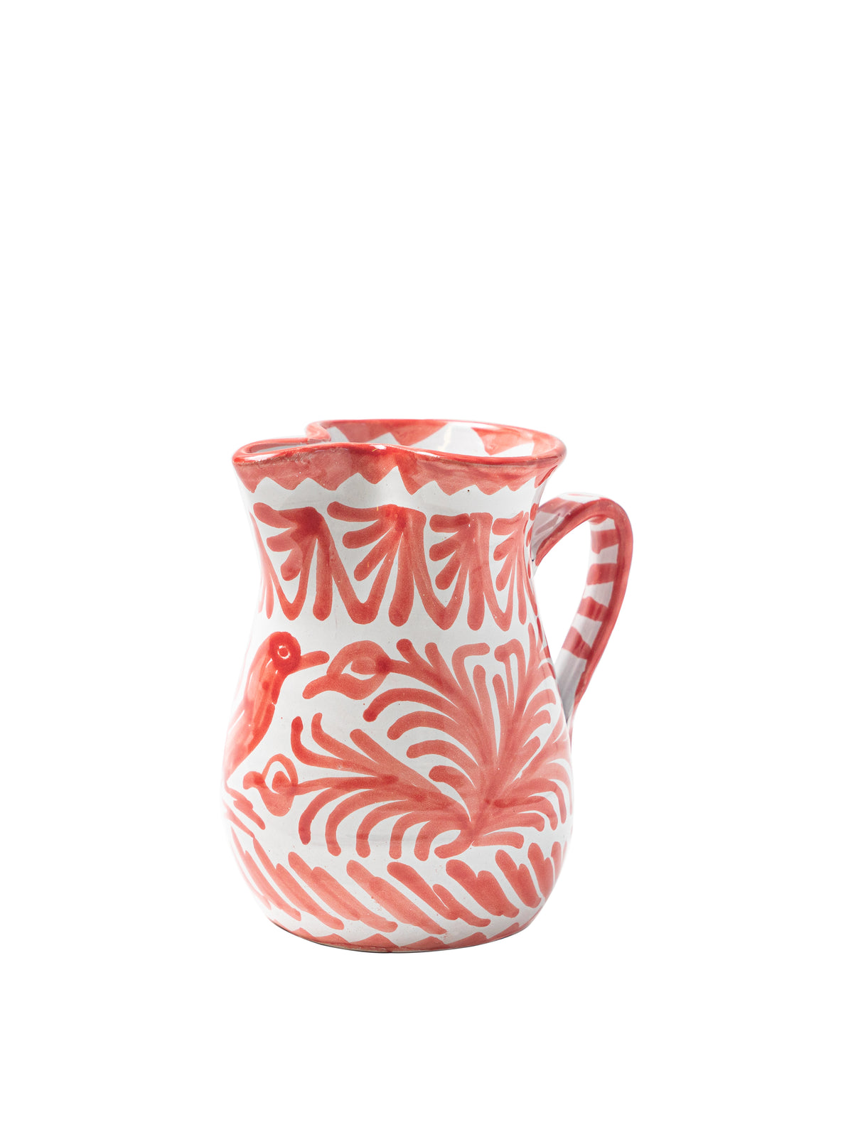 Casa Coral Small Pitcher with Hand-painted Designs