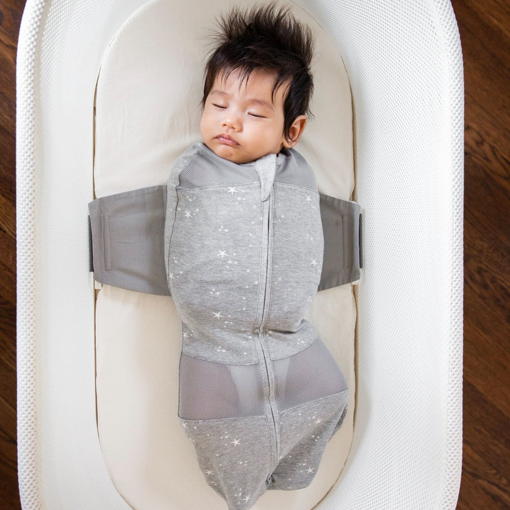 snoo schlafsack 100% Organic SNOO Sleep Sack Large / Ivory Planets with Black Wings