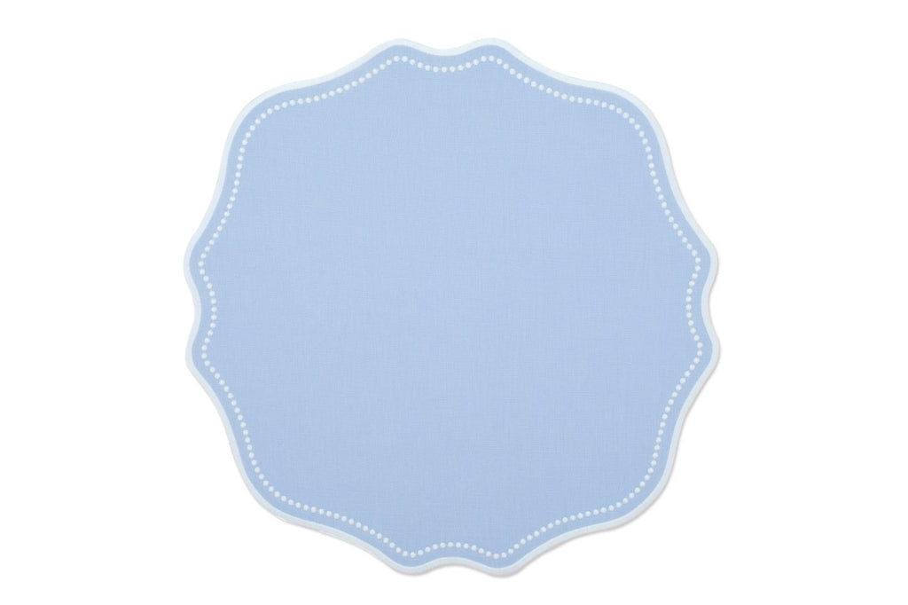 Dotted Air Blue Linen Placemat, Set of 4