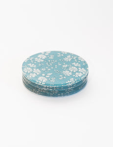 Starbuck Turquoise Floral Coaster Set