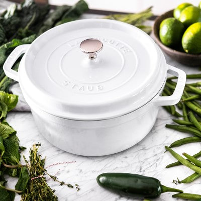 Staub 7 Qt Enameled Cast Iron Round Dutch Oven