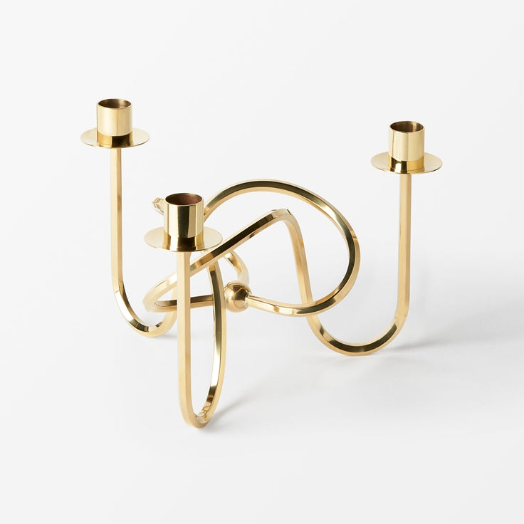 Candle Holder The Knot of Friendship Brass