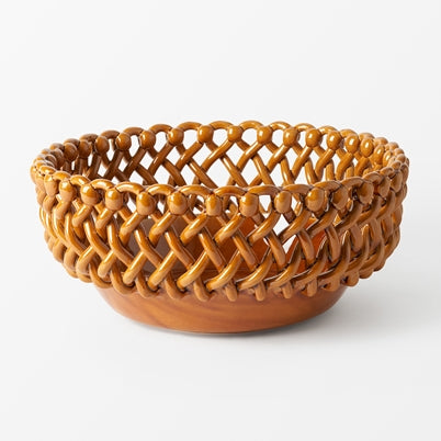 Bowl Braided Ø36 cm, Ceramics, Black