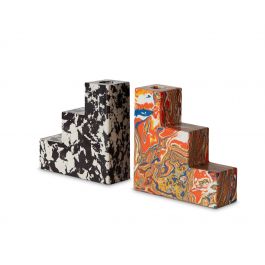 Swirl Stepped Bookends Set of 2