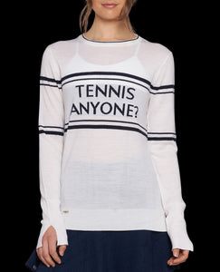 The Court Sweater in White