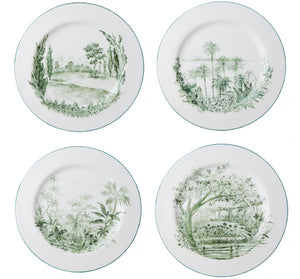 Gardens Dessert Plates, Set of 4