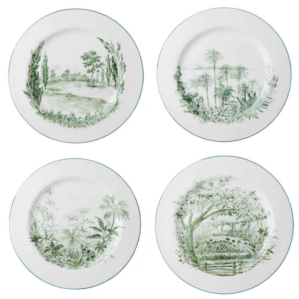 Gardens Dinner Plates, Set of 4