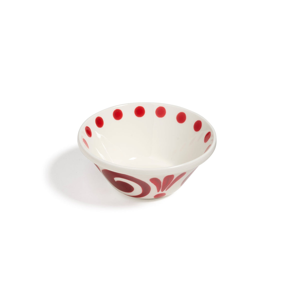 Kallos Bowl in Deep Red on White