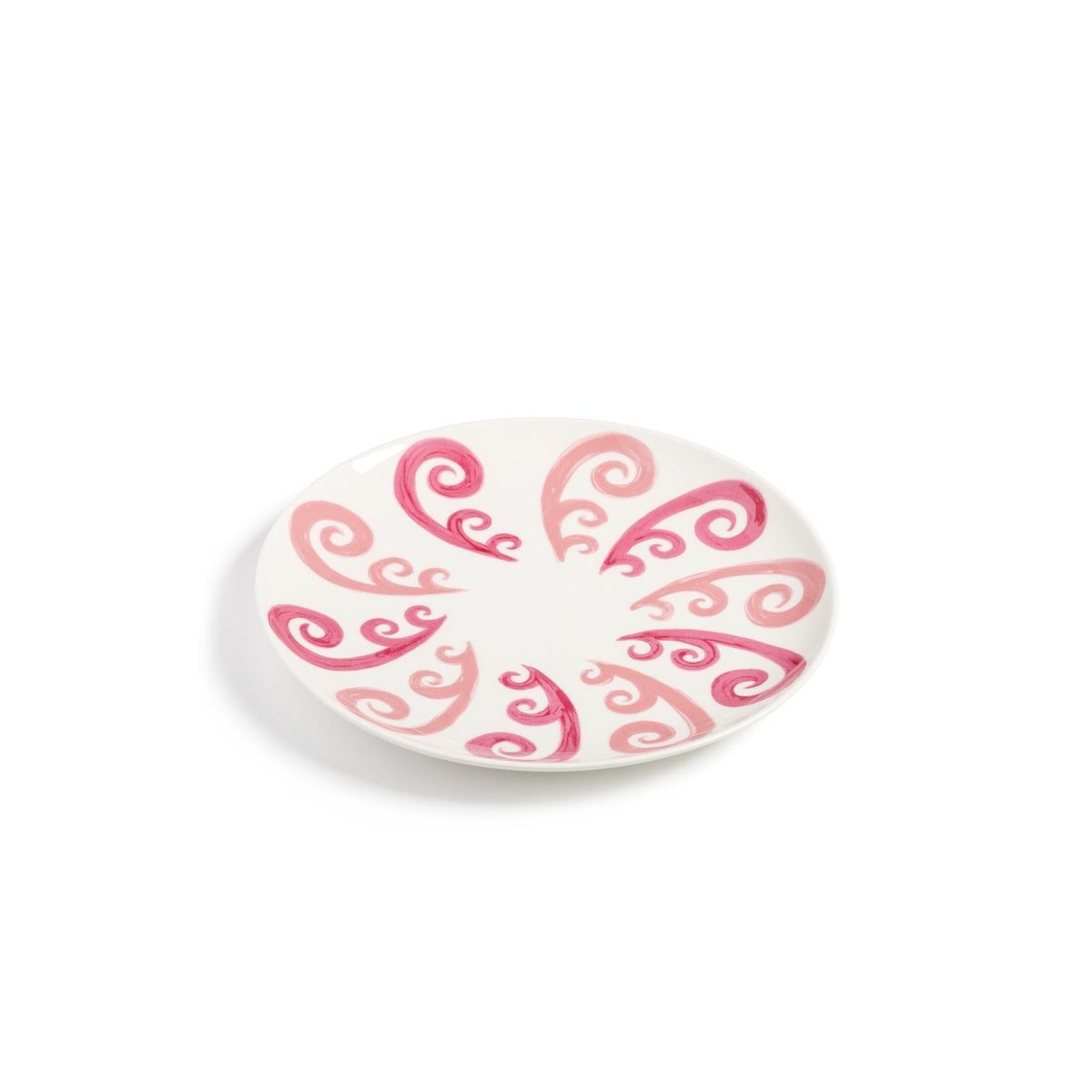 Athenee Two Tone Pink Peacock Dessert Plate