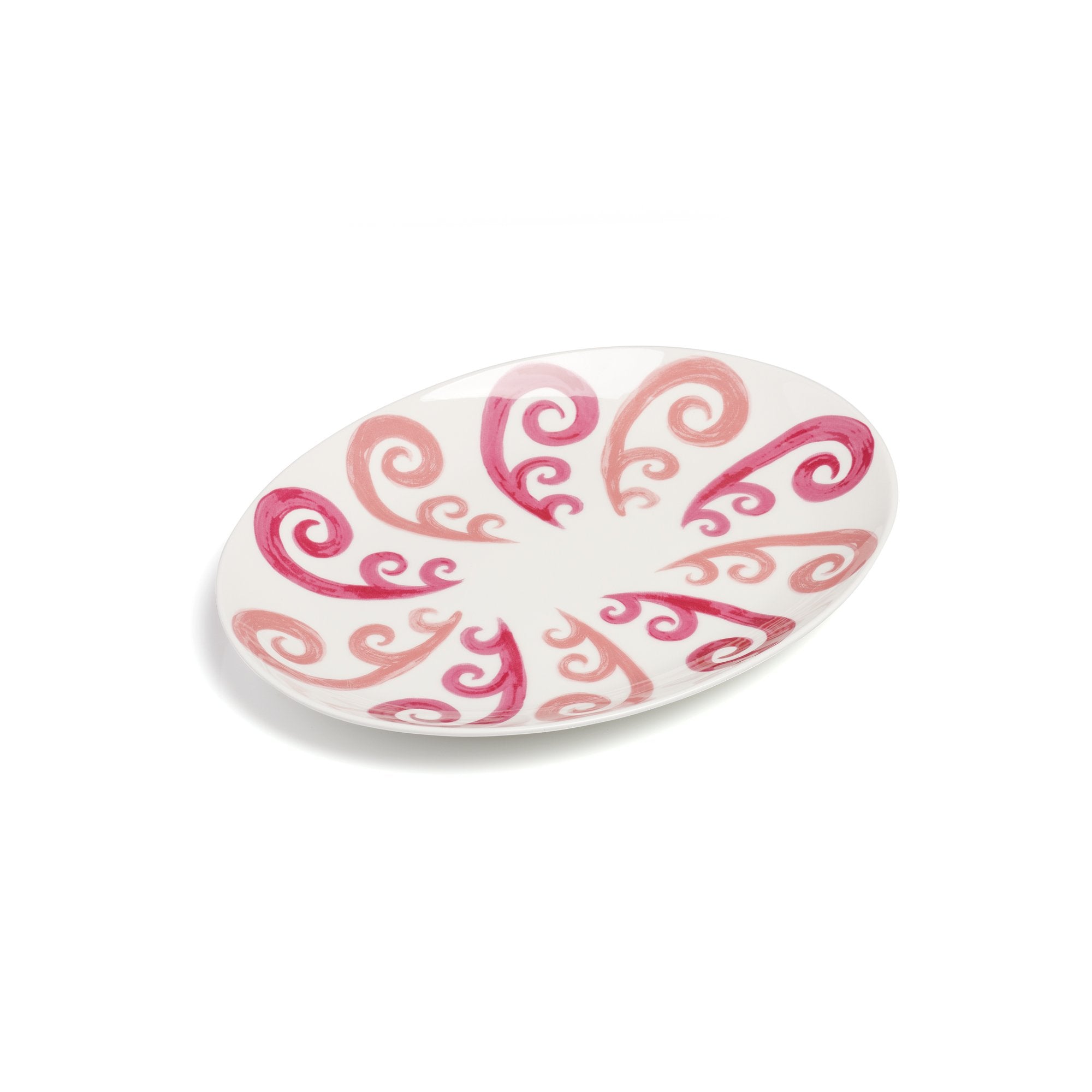 Athenee Two Tone Pink Peacock Serving Platter