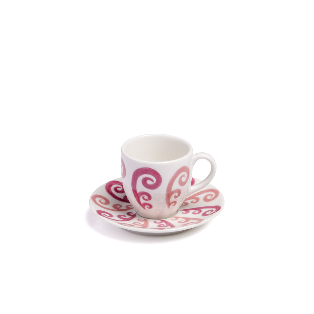 Athenee Two Tone Pink Peacock Espresso Cup
